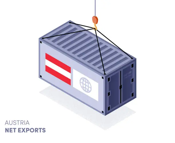 Vector illustration of Austria Trade Agreements Infographic Design