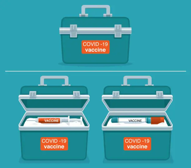 Vector illustration of Container - Vaccine