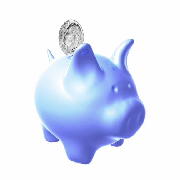 istock Coin falling  into savings bank 1293610491