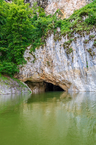The entrance to the Ledna cave, cave Usac, Special Nature Reserve Uvac, Serbia