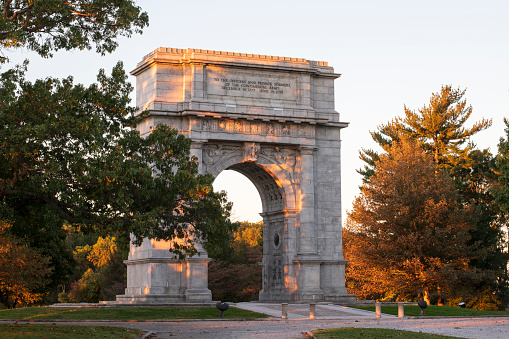 National Memorial Arch in Valley Forge National Historic Park, Pennsylvania, USA
