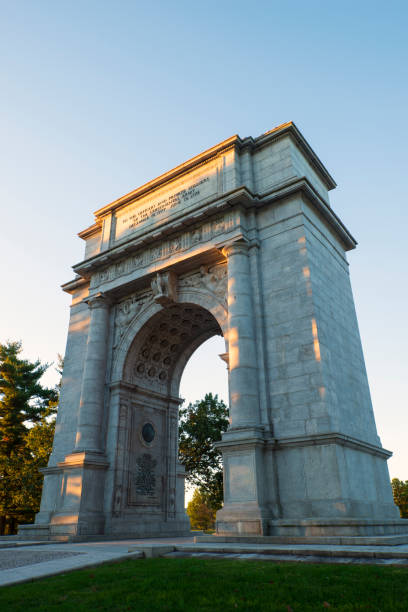 istock National Memorial Arch in Valley Forge National Historic Park 1293616580