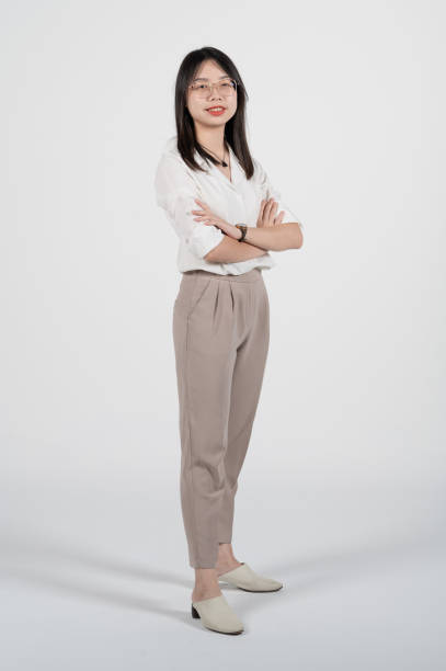 istock Asian Chinese young women smiling in white background studio 1293621447