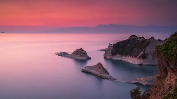 Cape Drastis, Corfu, at sunset