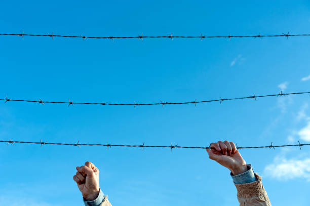 istock Behind the barrier, pandemi, covid-19, coronavirus, prisoner 1293623533
