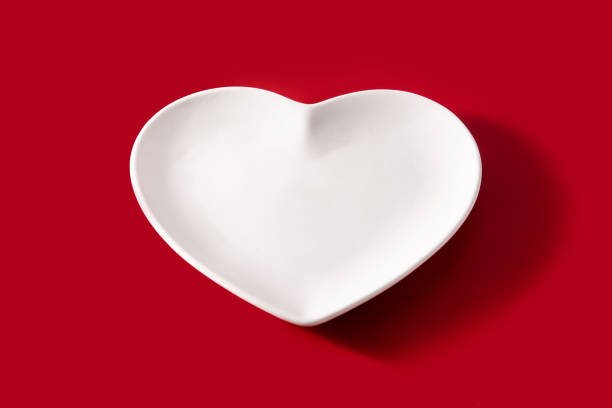 istock White heart shaped plate 1293624750