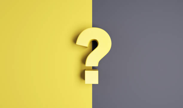 istock Yellow question mark sign on yellow and grey Background. 1293625530