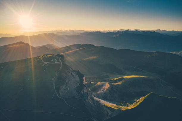 istock Italian alps in sunset. View from above. 1293628021