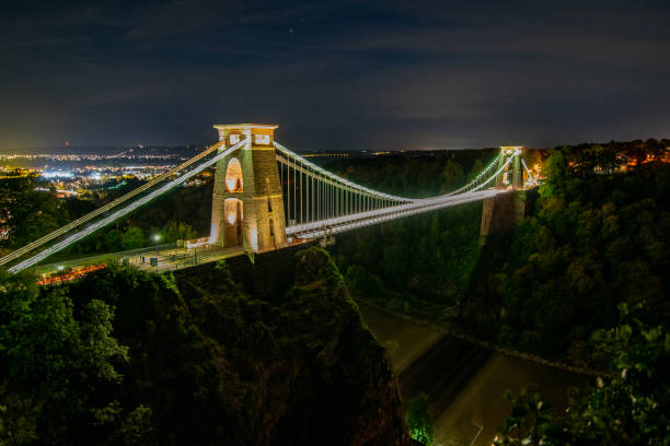 istock Clifton Suspension Bridge at night 1293632345