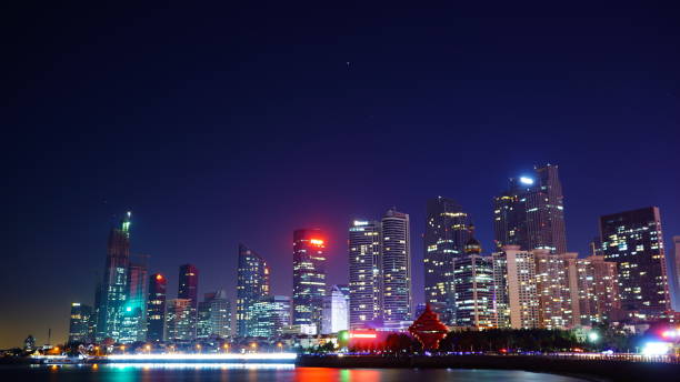 istock Beautiful Chinese city night scene 1293634450