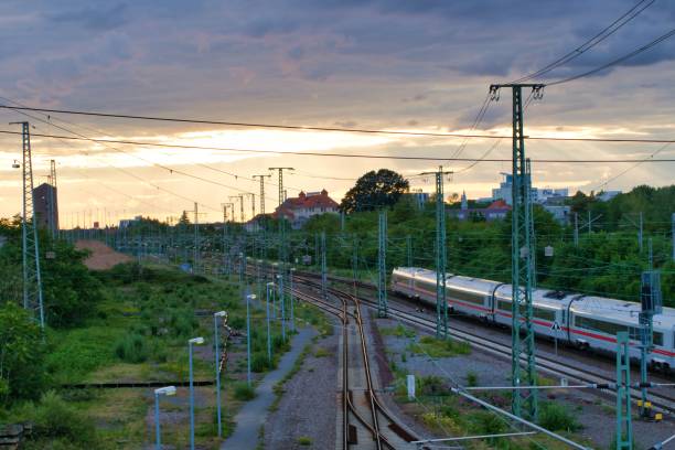 istock Train tracks in the city 1293639104