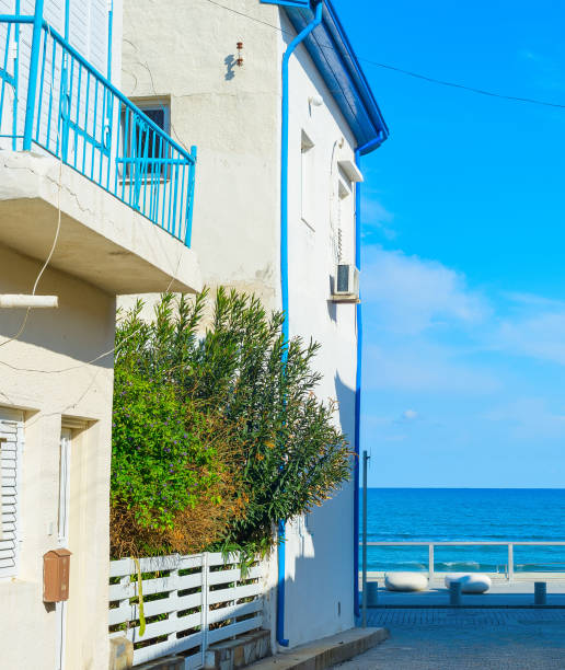istock Empty street sea  Larnaca, Cyprus 1293645293