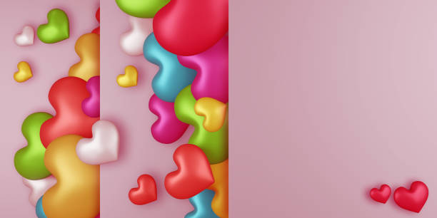 istock Valentine concept background, Love card, 3d rendering. 1293648146