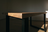 Detailed texture of modern wooden table