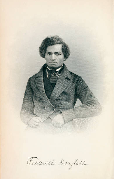 ilustrações, clipart, desenhos animados e ícones de retrato de frederick douglass - united states history