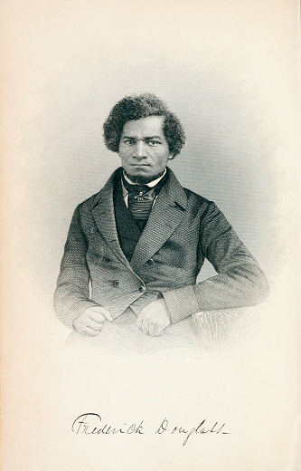 Vintage portrait of Frederick Douglass (1818-1895), an American social reformer, abolitionist, orator, writer, and statesman. After escaping from slavery in Maryland in 1838, he became a national leader of the abolitionist movement in Massachusetts and New York.
