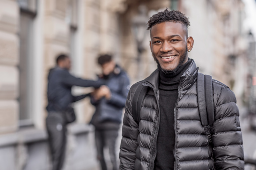 Multi ethnic university students going to classes in the Netherlands