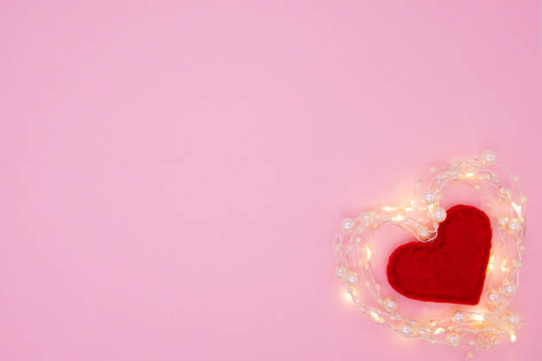 istock Valentines day red heart . Holidays card with copy space. 1293656772