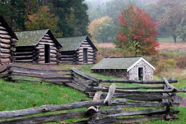 istock Huts at Washington Headquarter in Valley Forge National Historic Park 1293665616