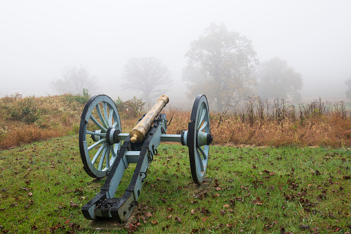 Cannon at Valley Forge National Historic Park in Autumn, Pennsylvania, USA