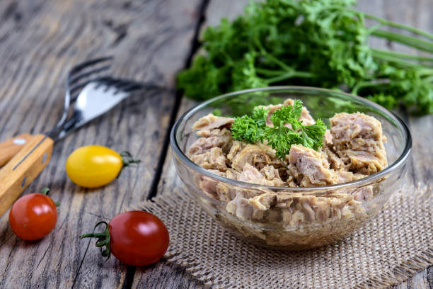 istock Tuna salad on the wooden background 1293667675
