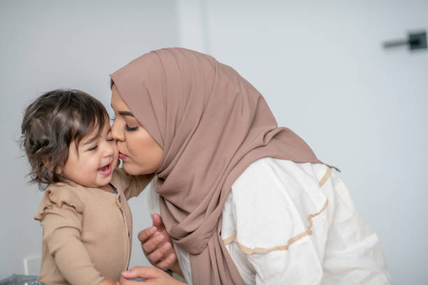 istock Kisses for you, my daughter! 1293671245