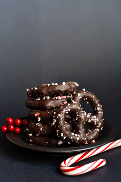 istock Chocolate Covered Pretzels with Peppermint Sprinkles 1293682781