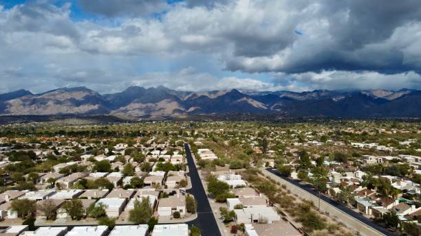 istock Tucson Arizona Cityscape Stormy Sky 1293685281