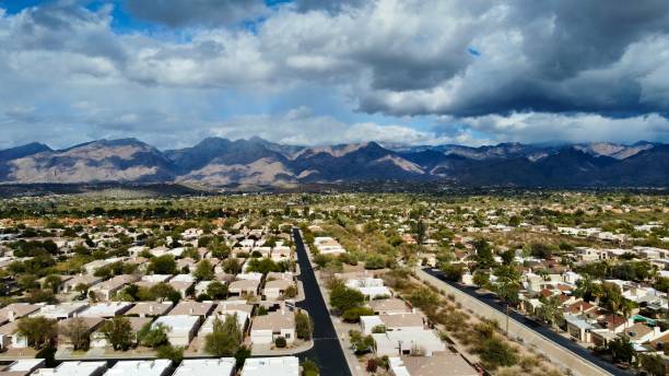 istock Tucson Arizona Cityscape Stormy Sky 1293685297