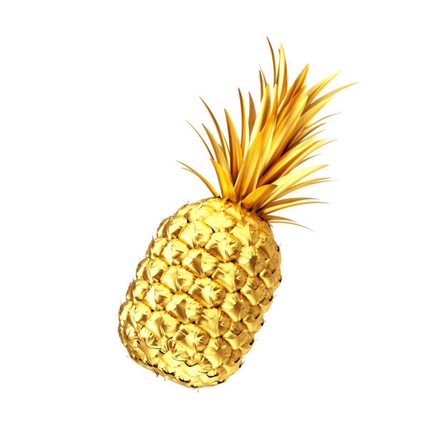 istock Golden Fresh Ripe Tropical Healthy Nutrition Pineapple Fruit. 3d Rendering 1293699995