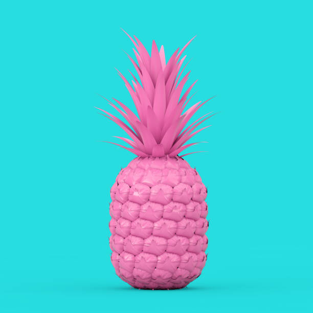 istock Pink Fresh Ripe Tropical Healthy Nutrition Pineapple Fruit. 3d Rendering 1293700062