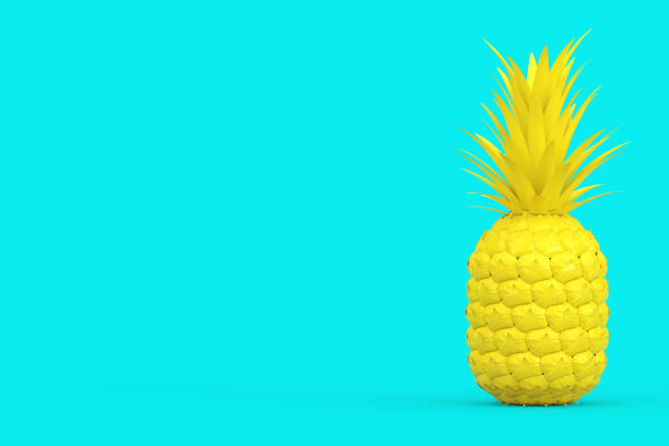istock Yellow Fresh Ripe Tropical Healthy Nutrition Pineapple Fruit. 3d Rendering 1293700159