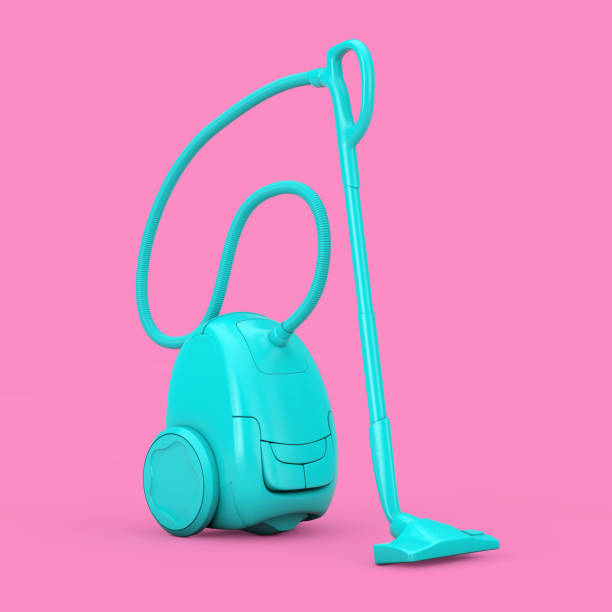 istock Blue Vacuum Cleaner in Duotone Style. 3d Rendering 1293700220