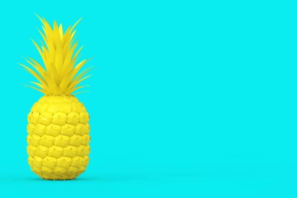 istock Yellow Fresh Ripe Tropical Healthy Nutrition Pineapple Fruit. 3d Rendering 1293700222