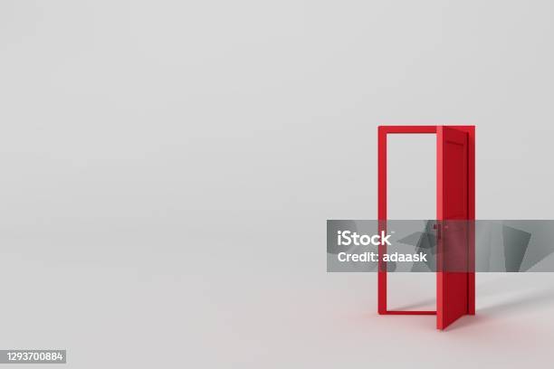 3d Open Door Stock Photo - Download Image Now - Door, Opening, Open