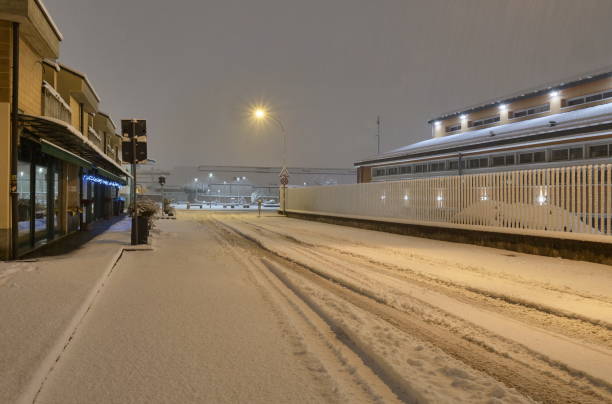 istock Heavy snowfall in Lombardy, Italy 1293710917
