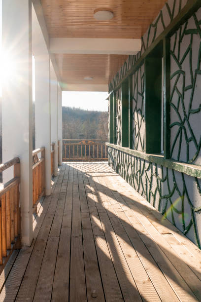 istock The balcony under the bright sunlight in the forest 1293728571