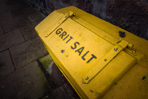 A grit salt box for the icy streets in Aberdeen