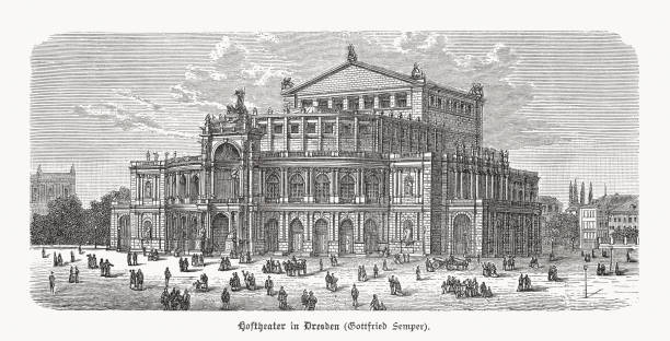 istock Semperoper in Dresden, Saxony, Germany, wood engraving, published in 1893 1293730694