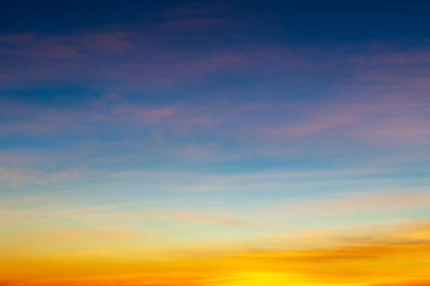istock Beautiful sky. Clouds in twilight sky in evening. Colorful sky in twilight time. 1293733410