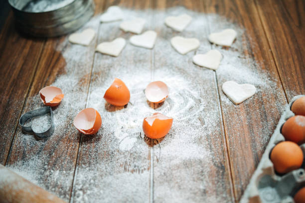 istock Making heart shape Valentine's day cookies 1293735437