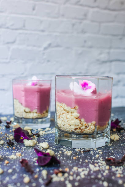 istock Vegan hibiscus creme with crumble 1293739256