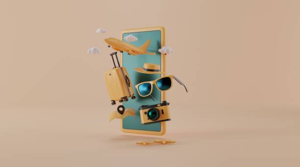 istock Traveling suitcase with travel accessories. 1293739325