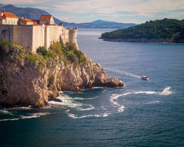 istock stone walls and sea in Dubrovnik 1293743310