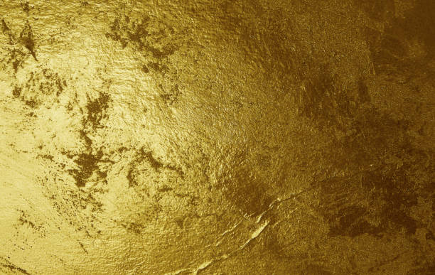istock Grunge gold foil texture background with cracks and scratches 1293743677