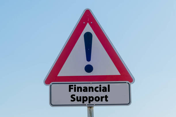 istock Symbolic Sign with Text Financial Support 1293746613