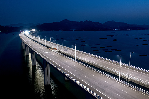 Aerial view of Shenzhen Bay Bridge