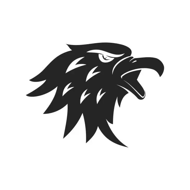 Vector illustration of eagle Head character sport mascot Design