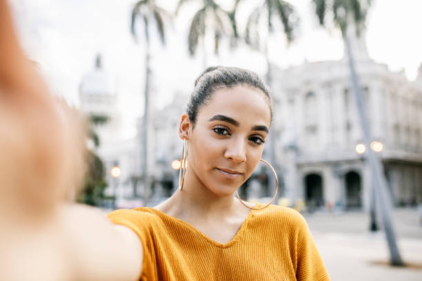 istock Woman taking a selfie 1293756742