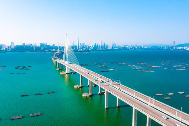 istock Aerial view of Shenzhen Bay Bridge 1293759003